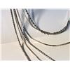Image 2 : LOT OF 7 STERLING SILVER CHAINS OF DIFFERENT SIZES AND STYLES  (AUTHENTICITY NOT VERIFIED)