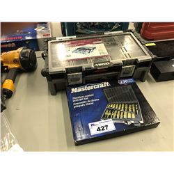 HUSKY TOOL CASE WITH CONTENTS AND TITANIUM COATED DRILL BIT SET