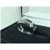 Image 2 : SILVER COLOUR TITANIUM STEEL RING WITH 9 CUBIC ZIRCONIUMS, SIZE 12