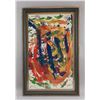 Image 2 : Artist Singed Acrylic on paper Framed Abstract