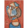 PAUL KLEE Swiss 1879-1940 Mixed Media Portrait