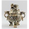 Image 2 : Chinese Archaistic Jade Carved Censers 2 PC