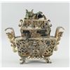 Image 9 : Chinese Archaistic Jade Carved Censers 2 PC