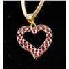 0.70ct Ruby Heart Pendant w/Fashion Cord CRV $1000