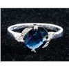 2.0ct Blue Sapphire & Diamond Ring CRV $2500