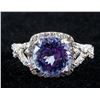 14k Gold 3.20ct Tanzanite & 0.46ct Diamond Ring