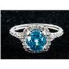 3.65ct Blue Zirconia & Diamond Ring CRV $6100