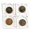 Image 1 : 1901-1924 Hong Kong 1 Cent Bronze Coin 4 PC