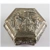Image 1 : Chinese Silver Plated Hexagon Box with Hinged Lid