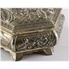 Image 4 : Chinese Silver Plated Hexagon Box with Hinged Lid