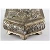 Image 5 : Chinese Silver Plated Hexagon Box with Hinged Lid