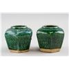 Image 1 : Pair of Chinese Green Glazed Potter Hexagon Jar