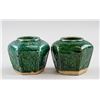 Image 2 : Pair of Chinese Green Glazed Potter Hexagon Jar