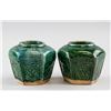 Image 3 : Pair of Chinese Green Glazed Potter Hexagon Jar