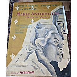 A large french lithographed Poster of the film "Marie Antoinette" 1956, by the artist Richier-Laugie