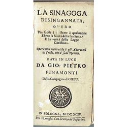 Antisemitism. La sinagoga disingannata Pietro Pinamonti 1694 Italian