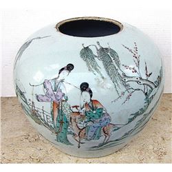 China masive antique painted porcelain Vase