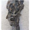 Image 3 : An Old Abstract Patina Bronze Head of a Man 1/9