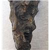 Image 4 : An Old Abstract Patina Bronze Head of a Man 1/9