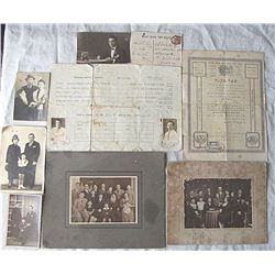 9 Photos & documents of Family Binstock, Poland, Palestine, 1920-30s