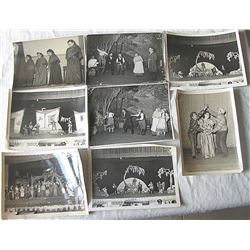 8 old orig. photos of a Jewish theatre, signed, 18x24.5cm.