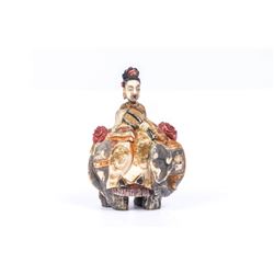 Chinese on Elephant - antique Chinese snuff bottle