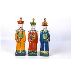 Three Japanese sages - 3 antique Chinese ceramics figurines