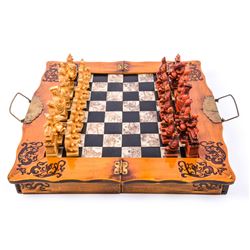 An antique chess game and chess set