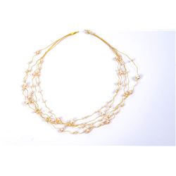 18K gold and pearls necklace