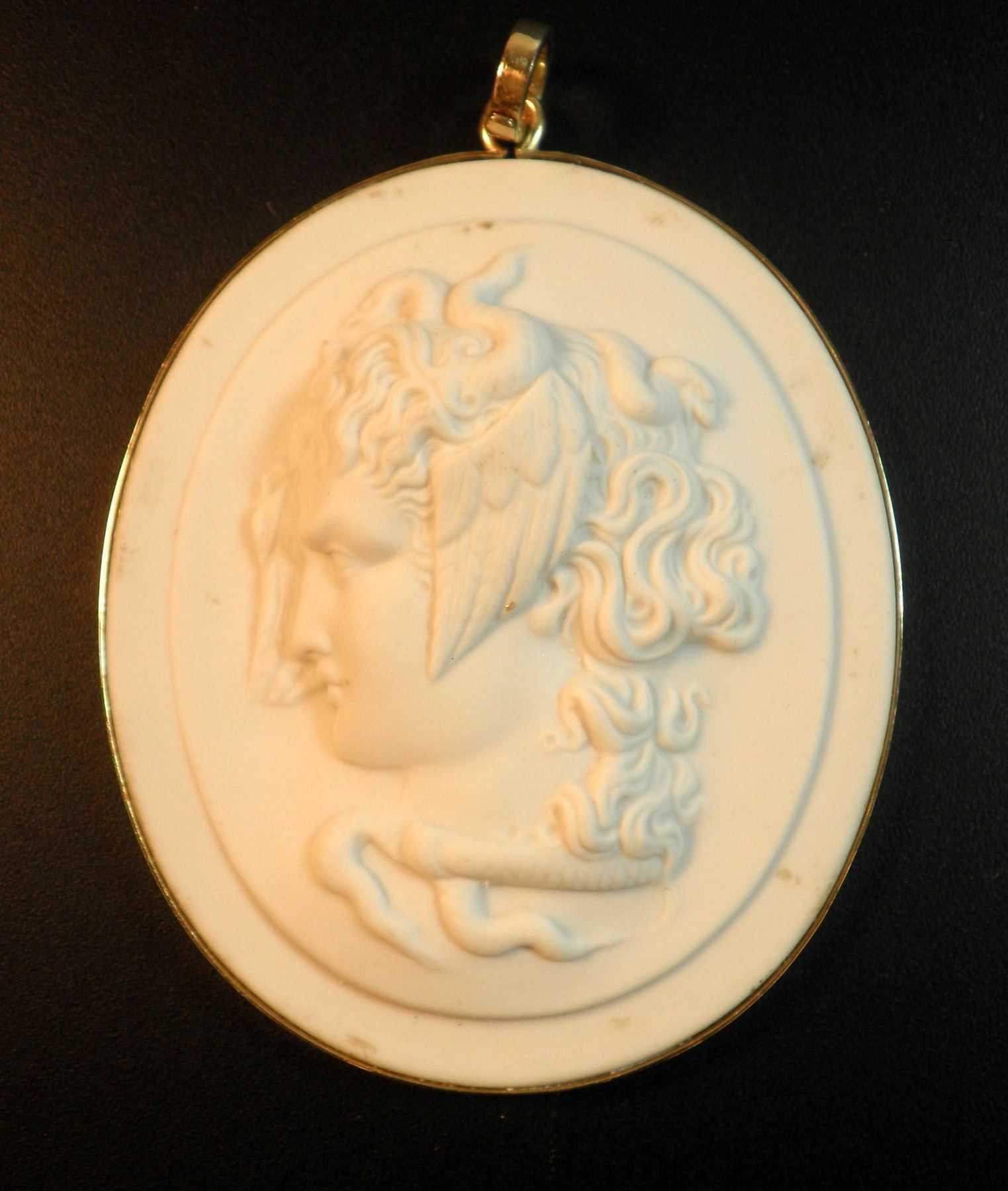 Greek Godess Head A Bisque Porcelain Pendant By Meissen Special Editon For Berlin National Muzeu
