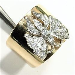 1ct diamond 14k Yellow Gold 40gm Ring