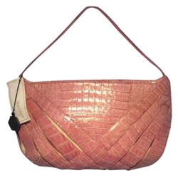 Nancy Gonzalez Pink Crocodile Handbag