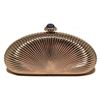 Image 1 : Judith Leiber Silver Metal Shell Evening Bag Clutch