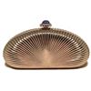 Image 7 : Judith Leiber Silver Metal Shell Evening Bag Clutch