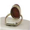 Image 4 : 14K Yellow Gold Agate Stone Ring