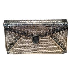 Judith Leiber Vintage Roman Soldier Cameo Swarovski Crystal Minaudiere Clutch