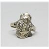 Image 1 : 14K White Filigree style ring