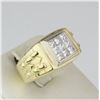 Image 3 : 14K Yellow Gold Princess Cut Invisible set Diamond Ring