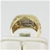 Image 4 : 14K Yellow Gold Princess Cut Invisible set Diamond Ring