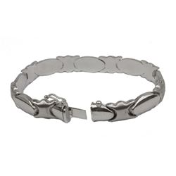 14k White Gold Design Bracelet