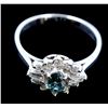 Image 2 : 0.38ct Alexandrite 14K White Gold Ring