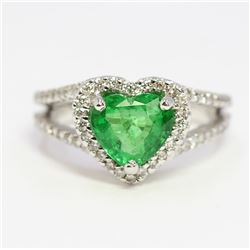 2.58ct Tsavorite 14K White Gold Ring