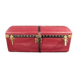 Louis Vuitton Maroon Vuittonite Cabin Trunk c1900
