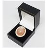 Image 2 : 14K Rose Gold Moon Stone Diamond Ring