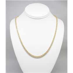 14k Yellow Gold Tennis Chain diamond Necklace
