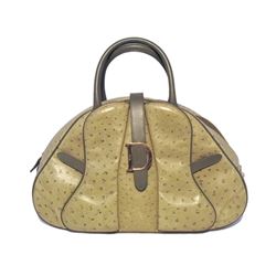 Christian Dior Green Ostrich Leather Handbag