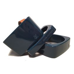 Louis Vuitton Dark Teal Acrylic Bangle Set