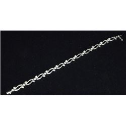 14k white Gold Diamond Bracelet