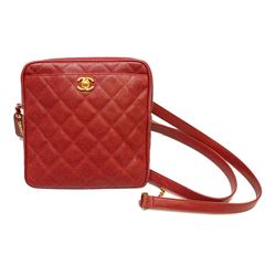 Chanel red caviar vintage backpack