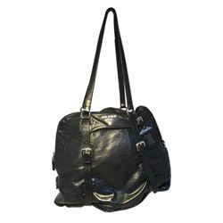 Prada Black Leather Strappy Shoulder Bag